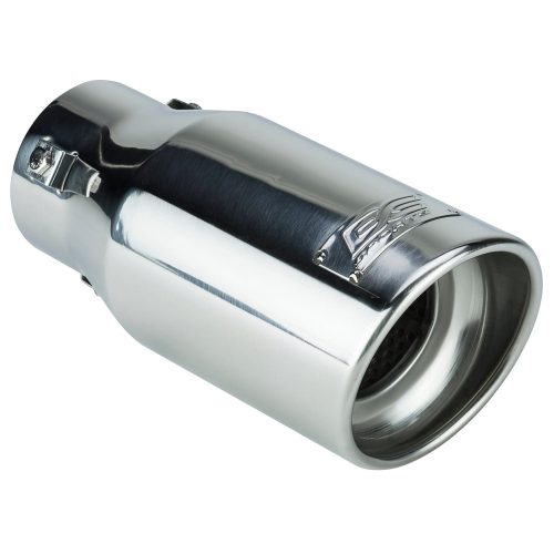 DC Sports Exhaust Polished DC Sport Universal Bolt On Exhaust Slant Cut Tip 2.875" Inlet 3.87" Outlet